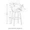Set of 2/4 Mid-century Modern Leatherette Swivel Bar Stools/Counter Stools with Walnut Bentwood Frame